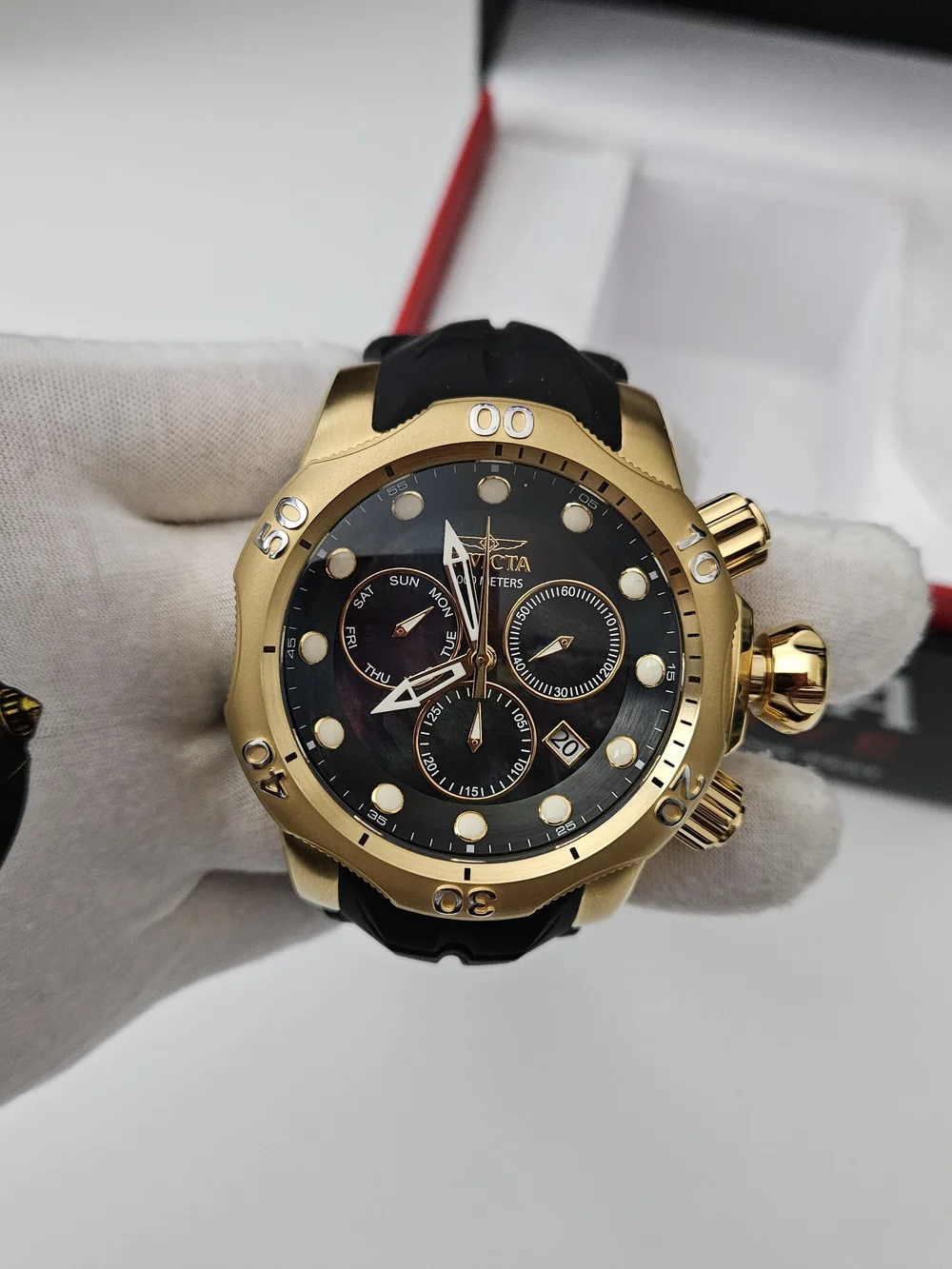 Invicta Reserve Venom 29761 Gold Tone 53.7mm Chronograph Men's Watch.